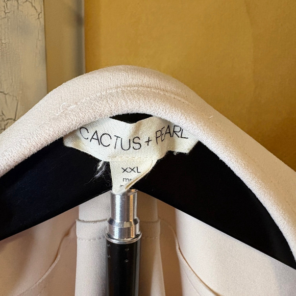 Cactus + Pearl Cream Long Cardigan Duster Open Front Sweater Pockets Boho 2X - Picture 4 of 6